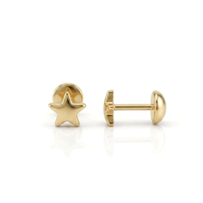 BRINCO OURO ESTRELA TARRACHA BABY