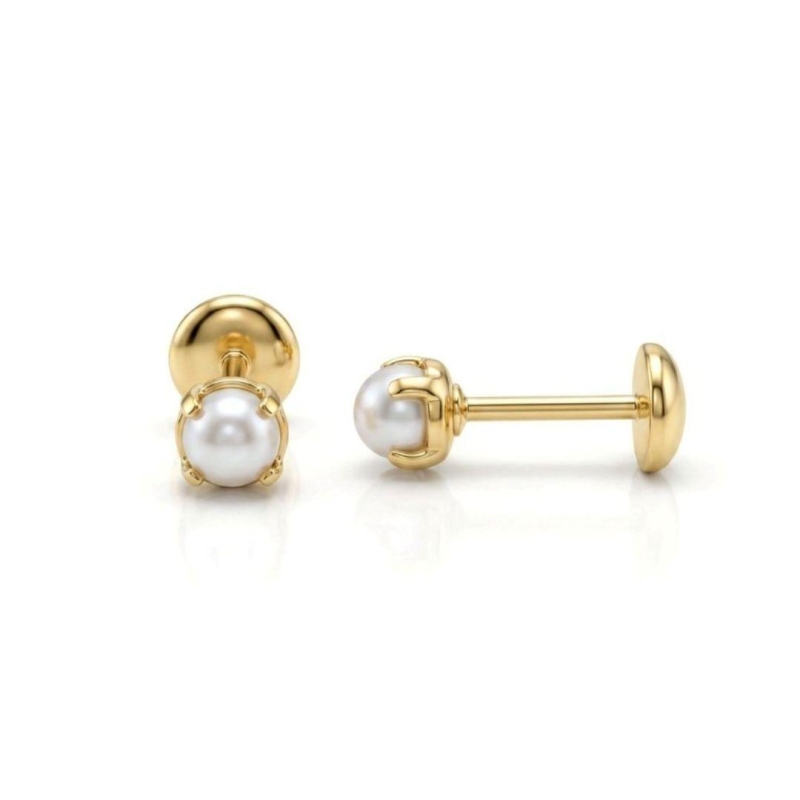 BRINCO OURO PÉROLA TARRACHA BABY