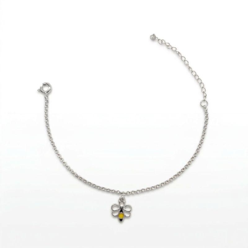 PULSEIRA ABELHINHA BANHADA A PRATA 925