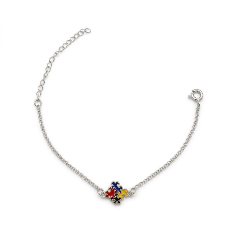 PULSEIRA  AUTISMO BANHADO A PRATA 925