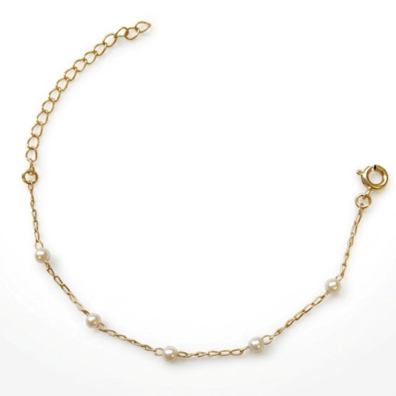 PULSEIRA OURO PÉROLAS