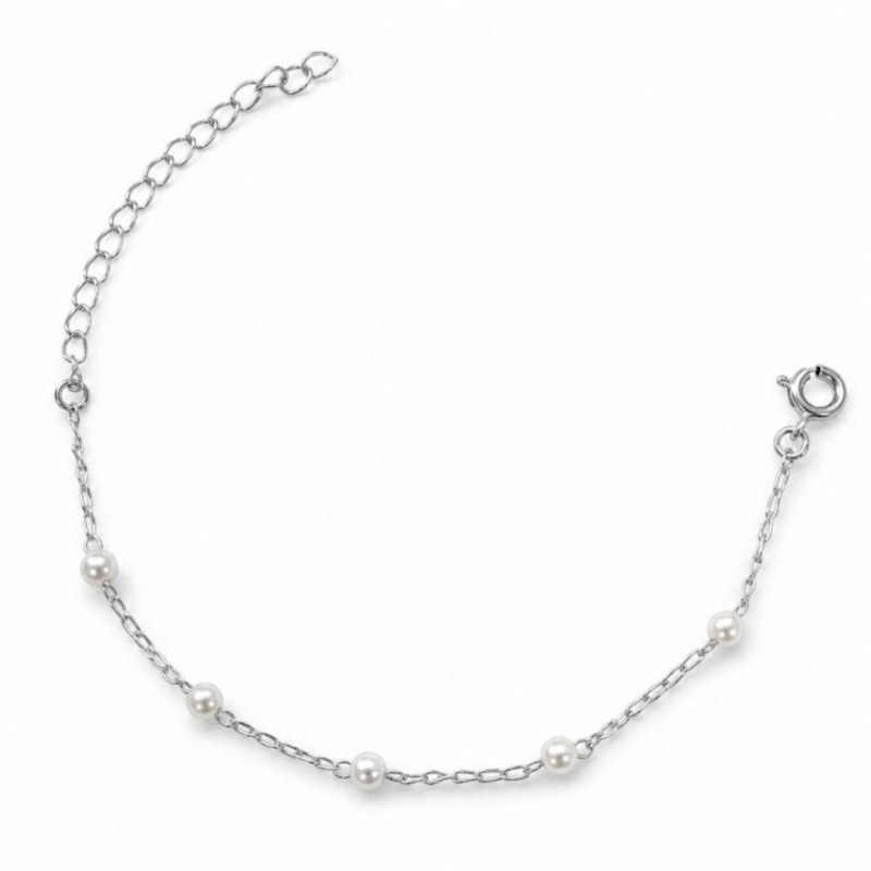 PULSEIRA PRATA PÉROLAS