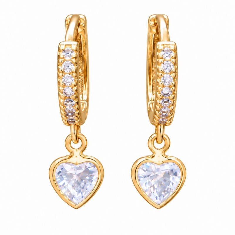 BRINCO OURO ARGOLA ZIRC CRISTAL COR P