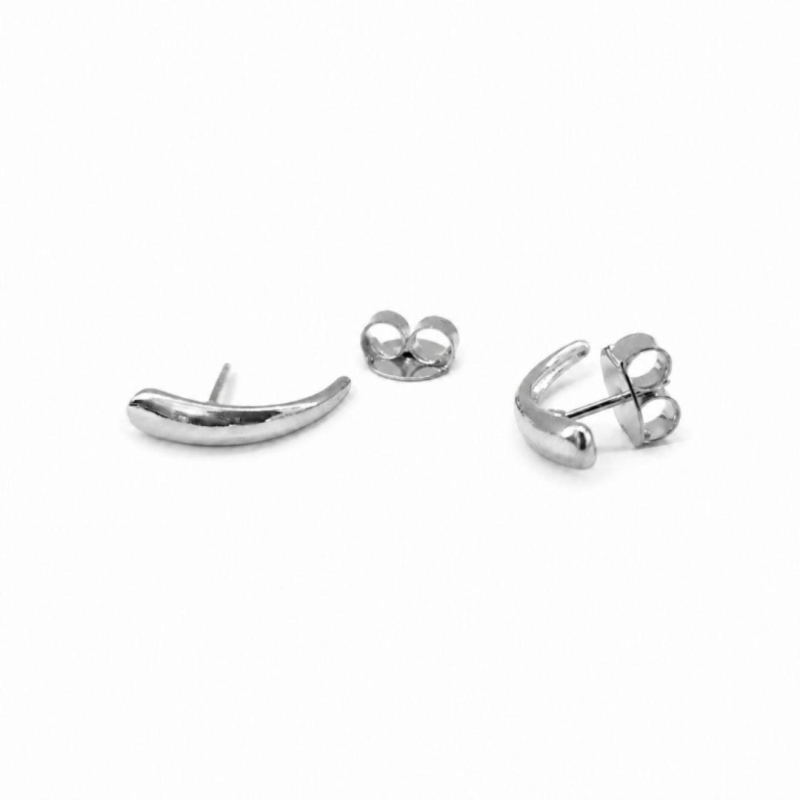 BRINCO PRATA EAR HOOK CURVADO