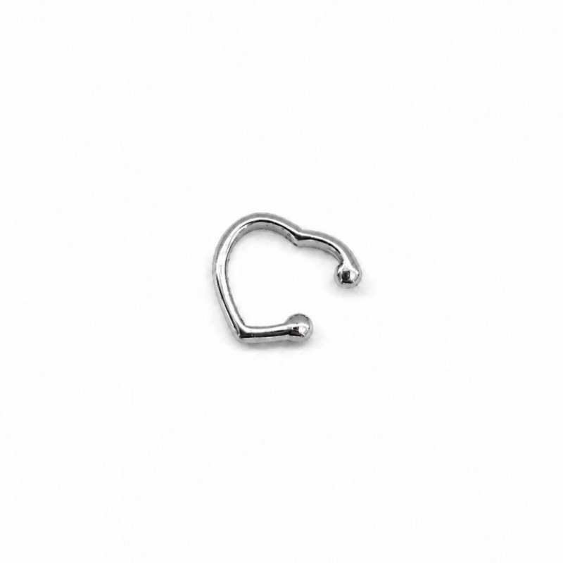 PIERCING PRATA CORAÇÃO