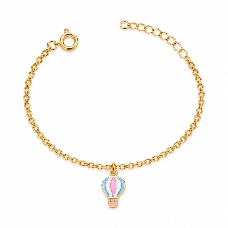 PULSEIRA BALÃO BANHADO A OURO 18K