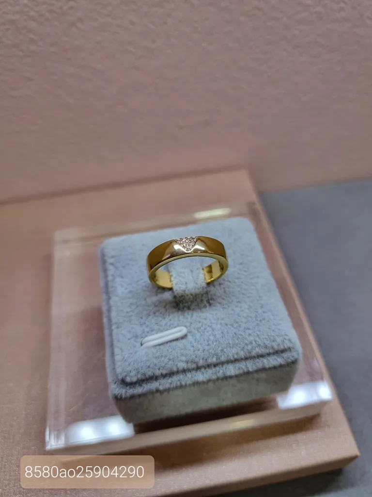 ANEL OURO CHAPADO TRIANG Z