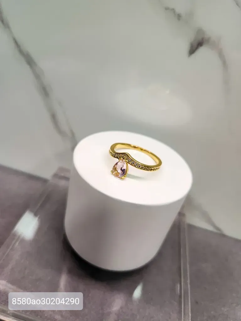 ANEL OURO GOTINHA ROSINHA