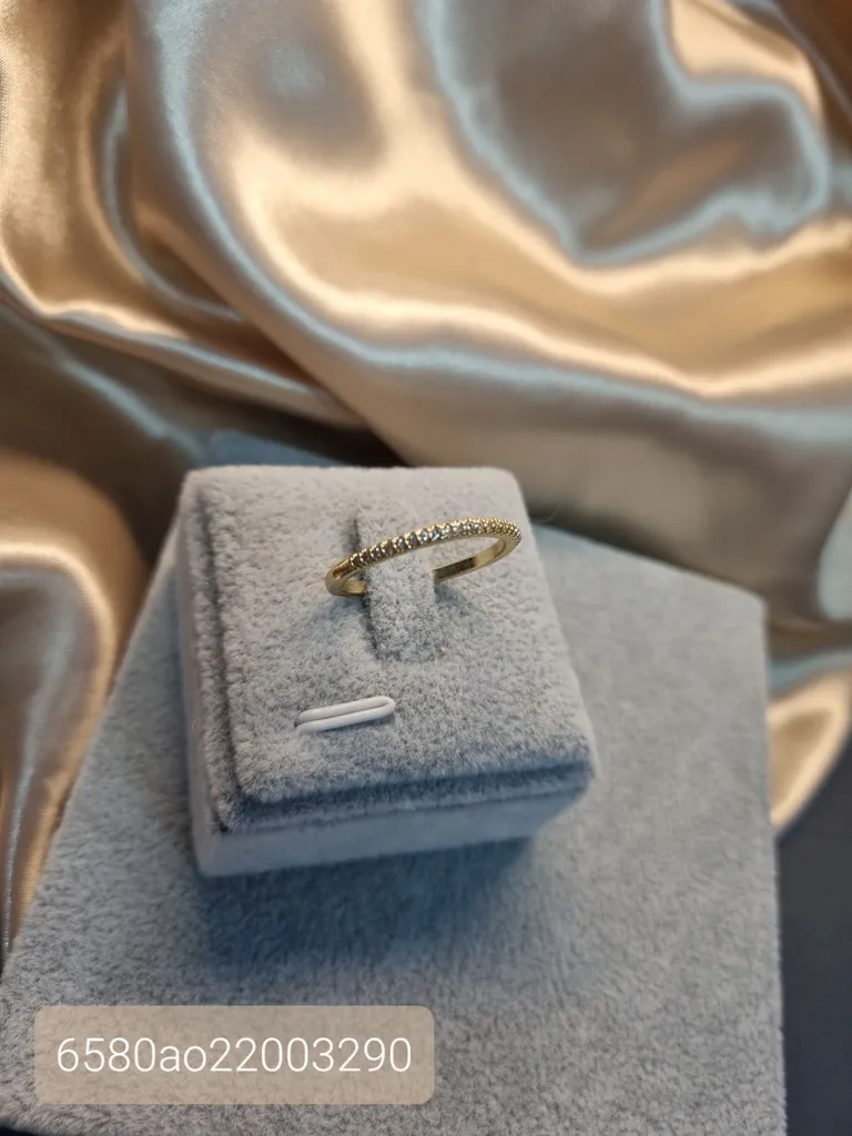 ANEL OURO MEIA ALIANÇA