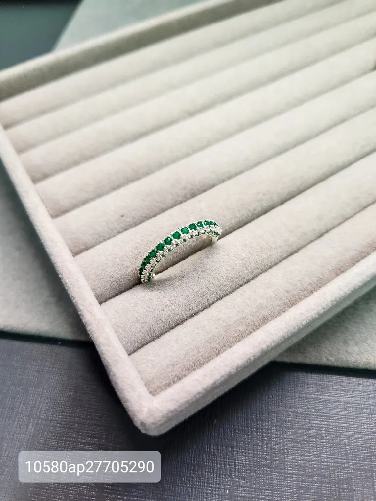 ANEL PRATA ZIRC VERDE