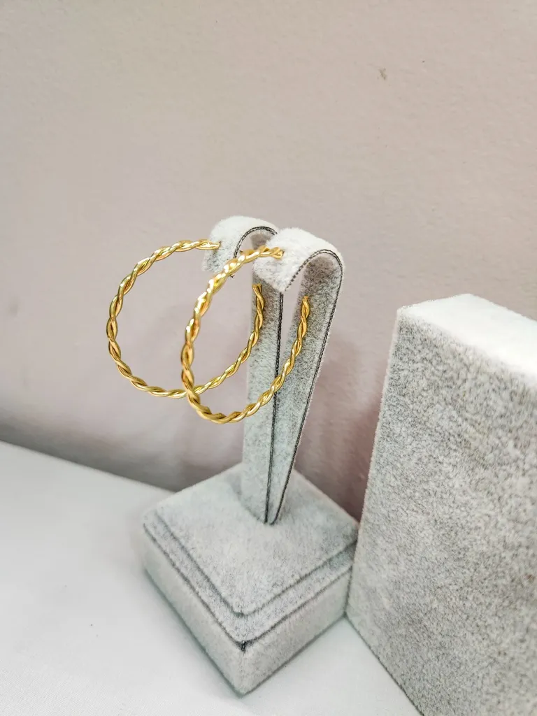 BRINCO OURO ARGOLA GRANDE ASPIRAL