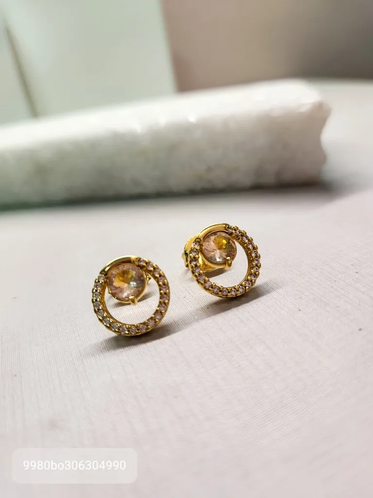 BRINCO OURO CIRC ZIRC MORGANITA