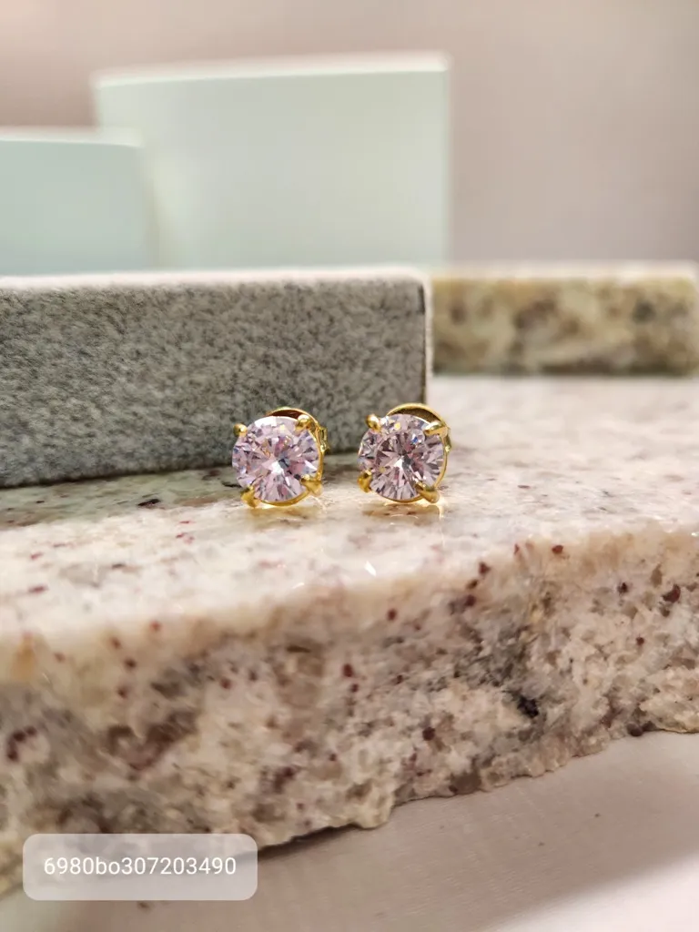 BRINCO OURO CIRCULO M CRISTAL