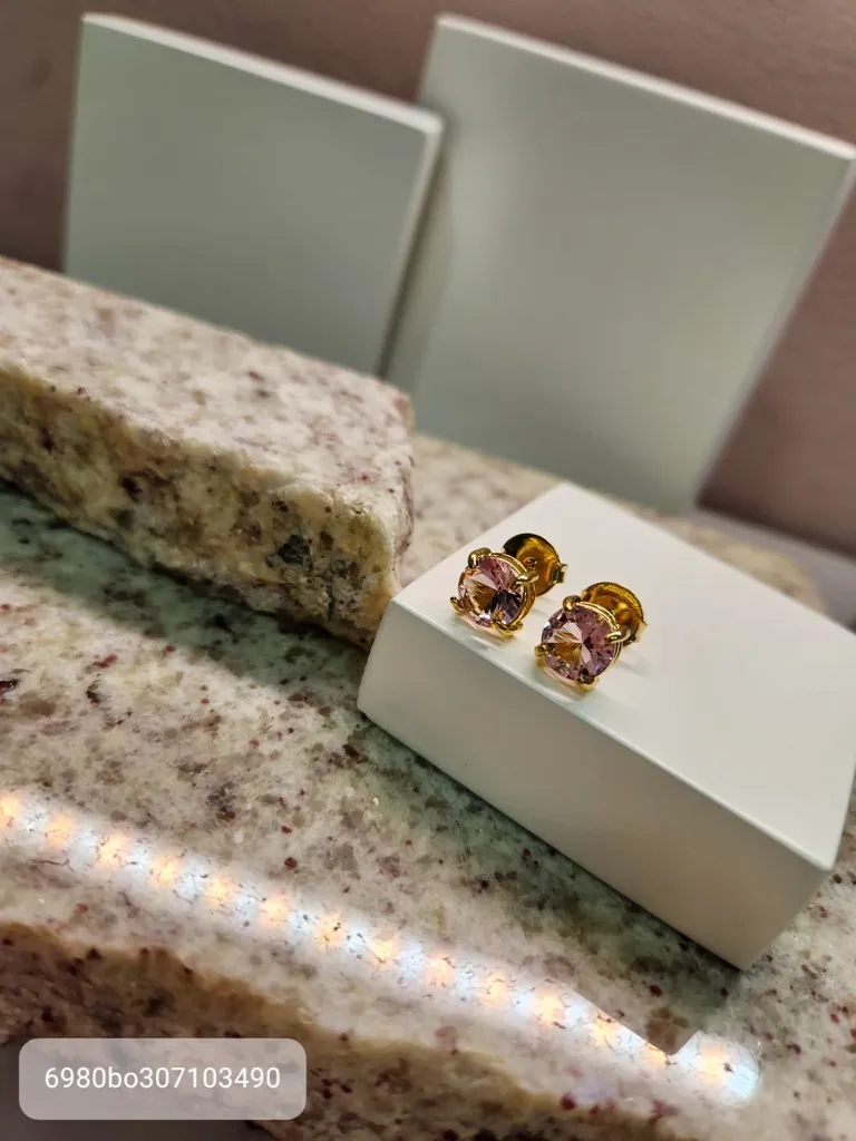 BRINCO OURO CIRCULO M ROSINHA