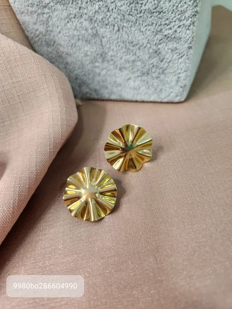 BRINCO OURO DISCO RAIOS