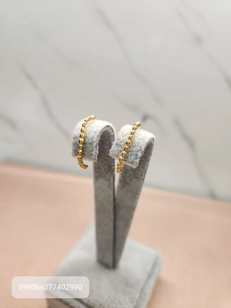 BRINCO OURO EAR HOOK BOLINHAS