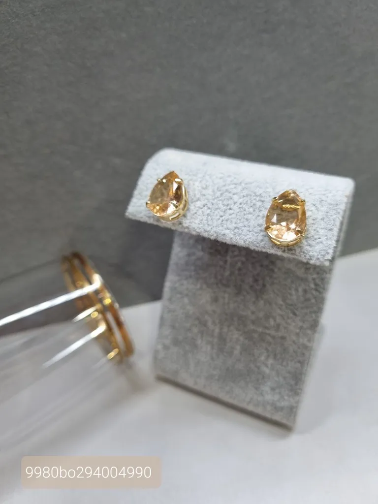 BRINCO OURO GOTA MORGANITA