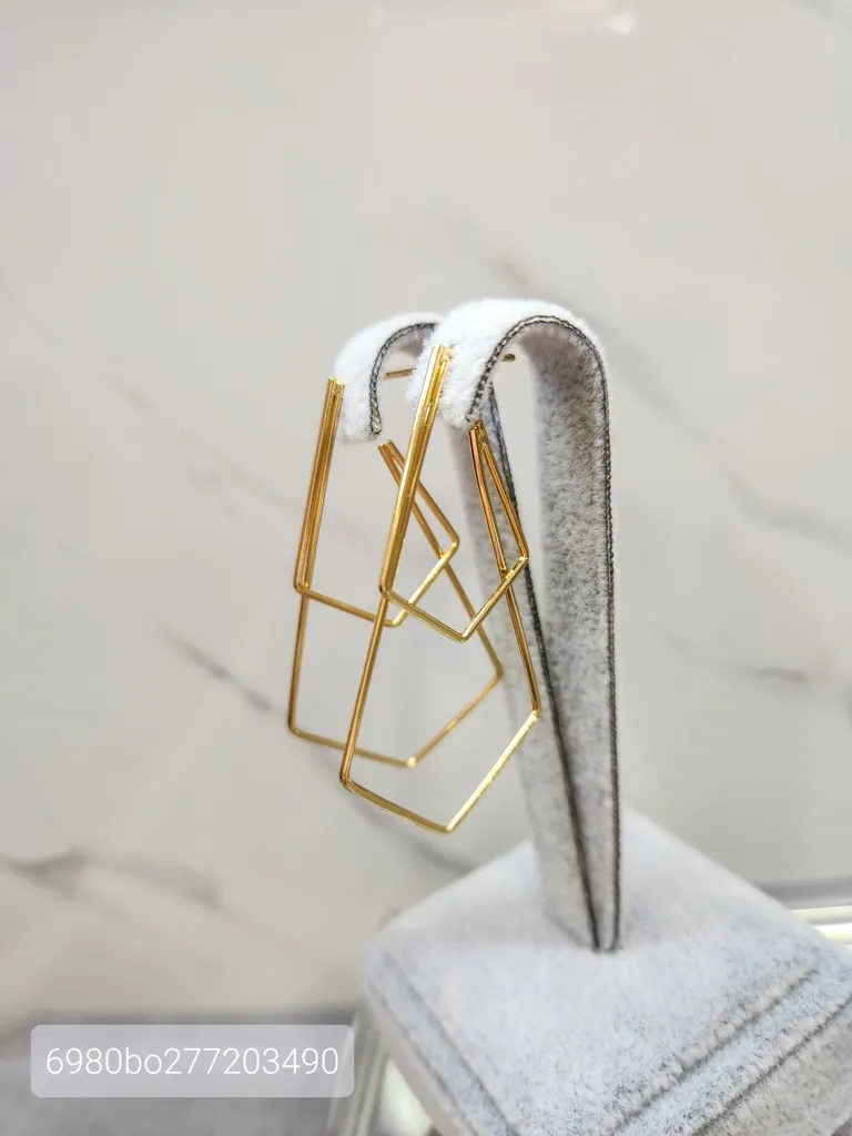 BRINCO OURO LOSANGO CAMADAS