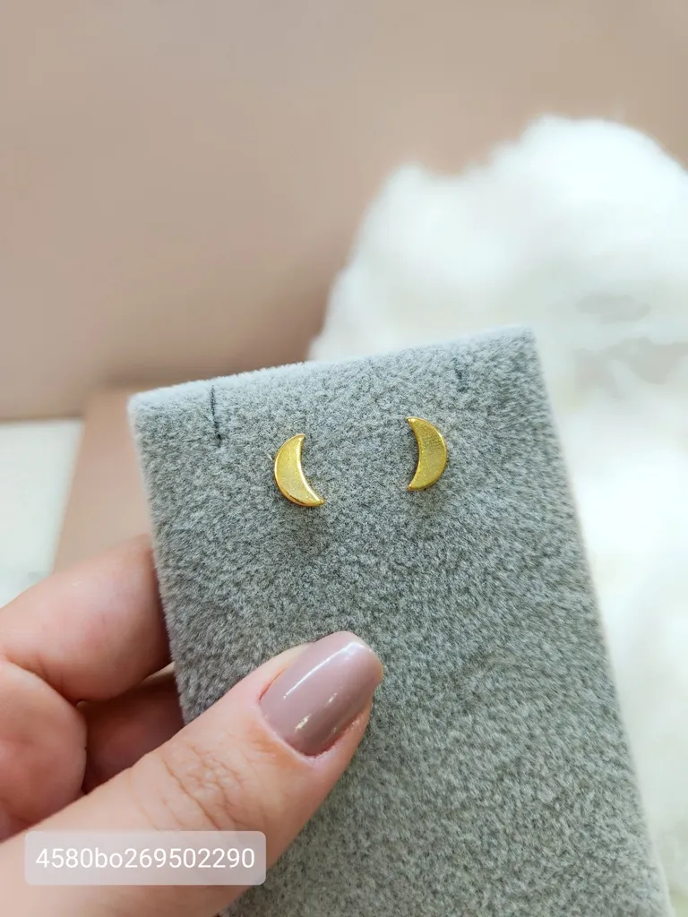 BRINCO OURO LUA CHAPA M