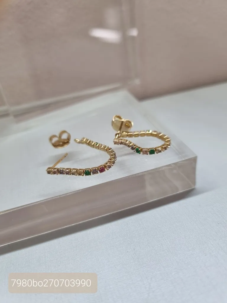 BRINCO OURO RIVIERA RAINBOW