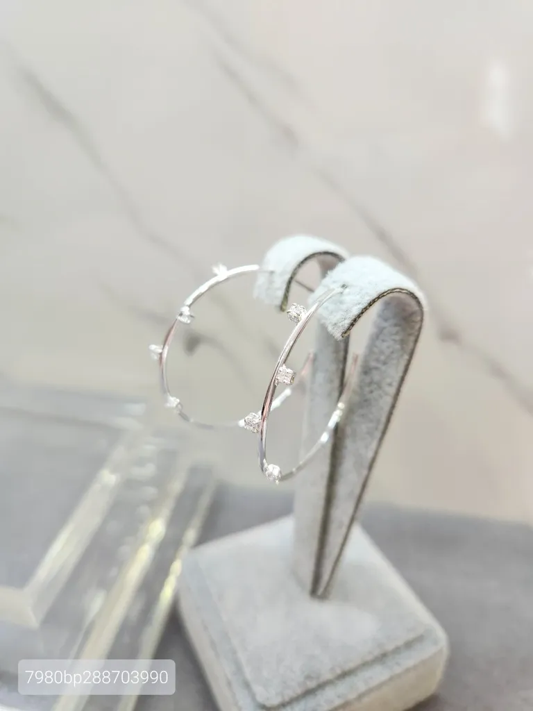 BRINCO PRATA ARGOLA FIO ZIRC PONTO