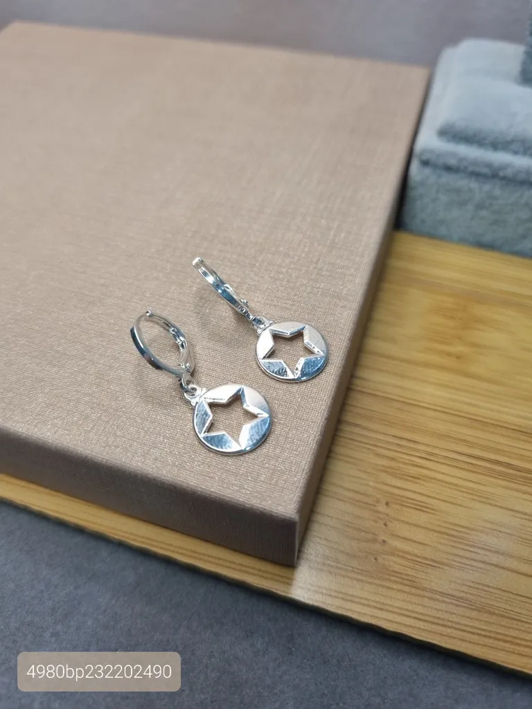 BRINCO PRATA ARGOLINHA ESTRELA VAZ