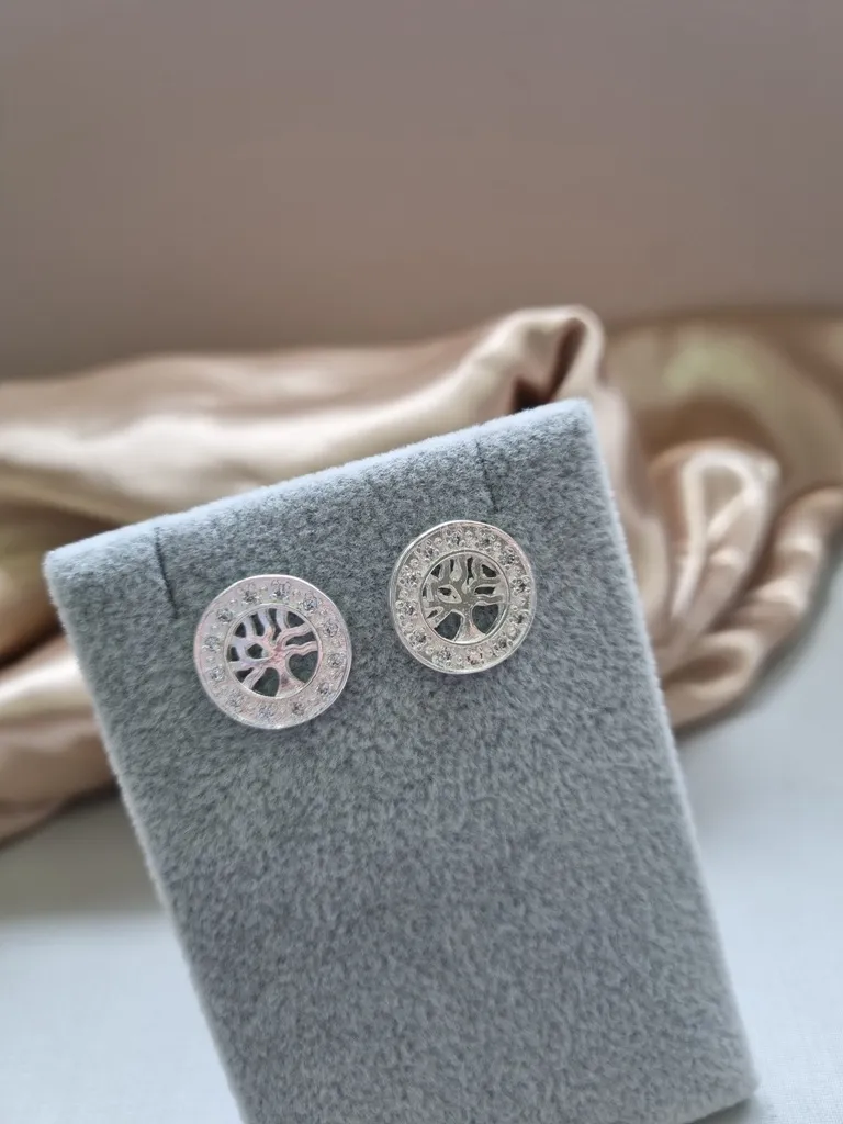 BRINCO PRATA ARVORE DA VIDA CIRC