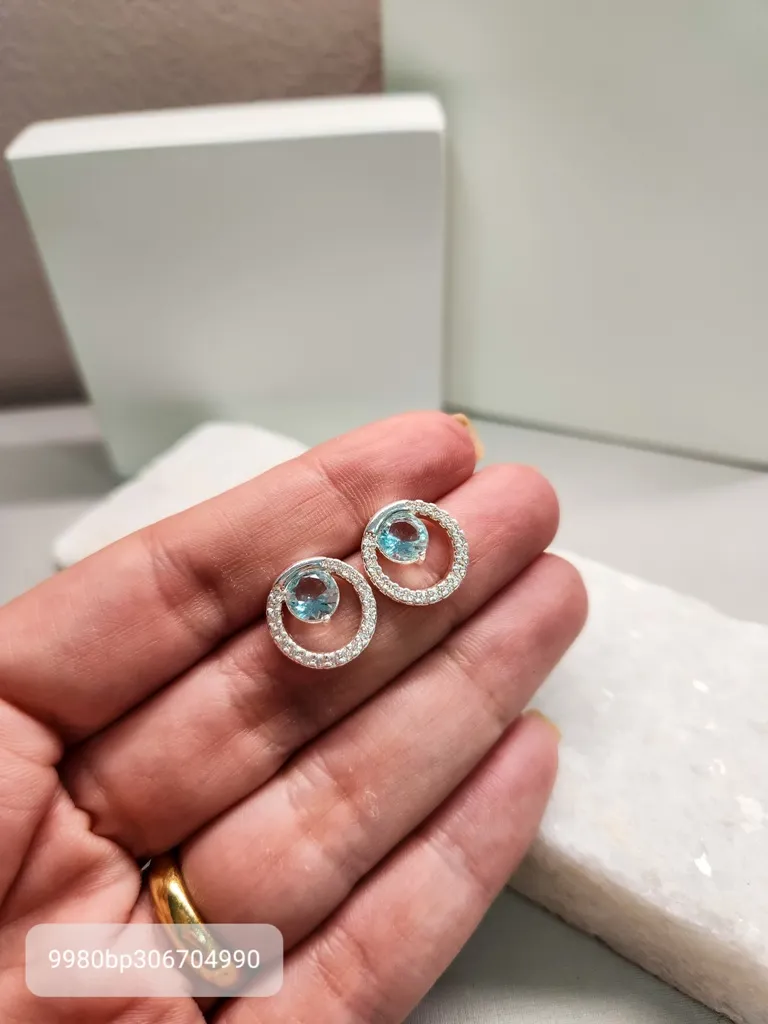 BRINCO PRATA CIRC ZIRC ACQUA