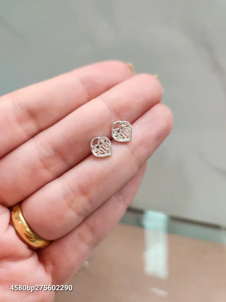BRINCO PRATA CORAÇÃO FECHADURA
