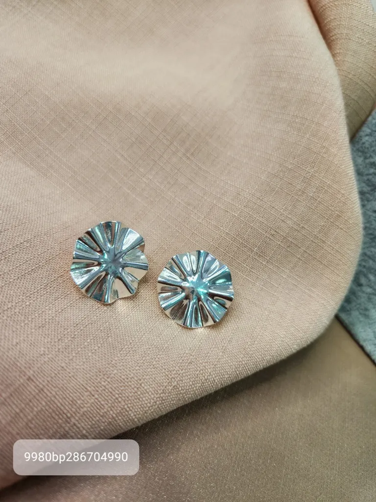 BRINCO PRATA DISCO RAIOS