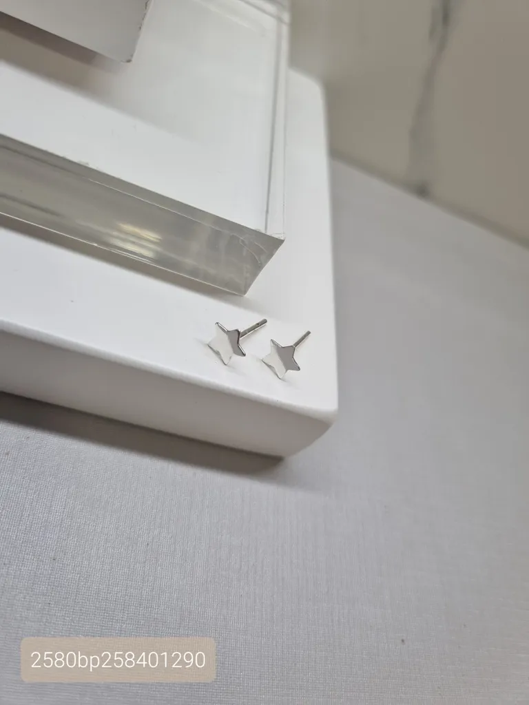 BRINCO PRATA ESTRELA 8MM