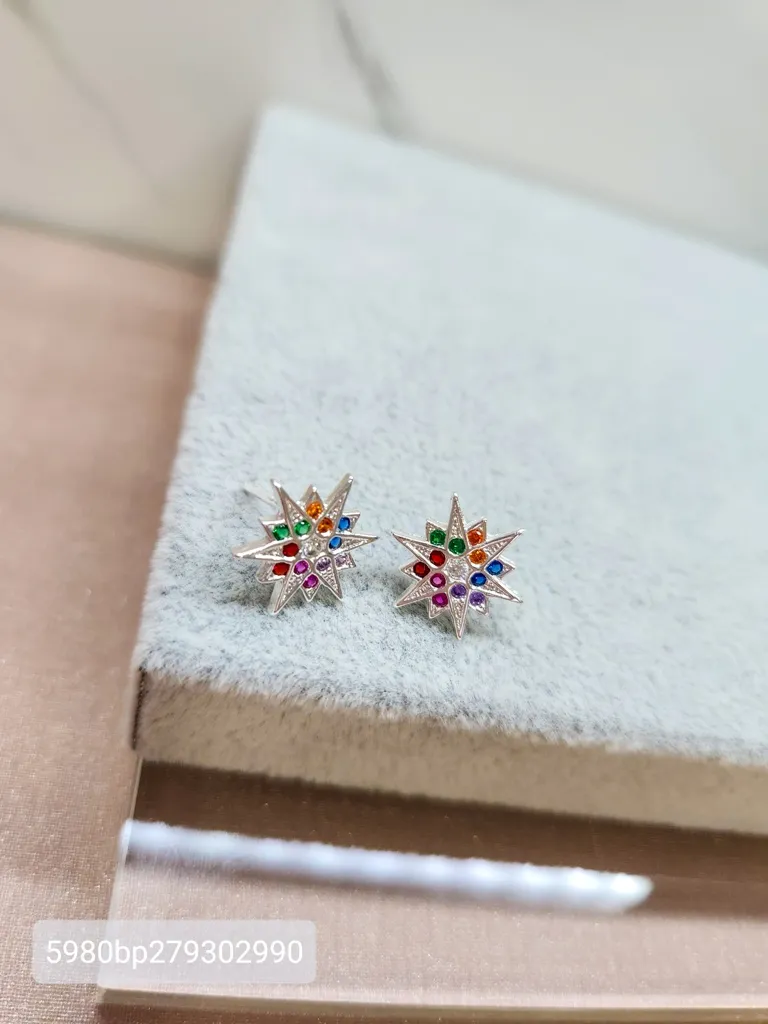 BRINCO PRATA FASH COLOR