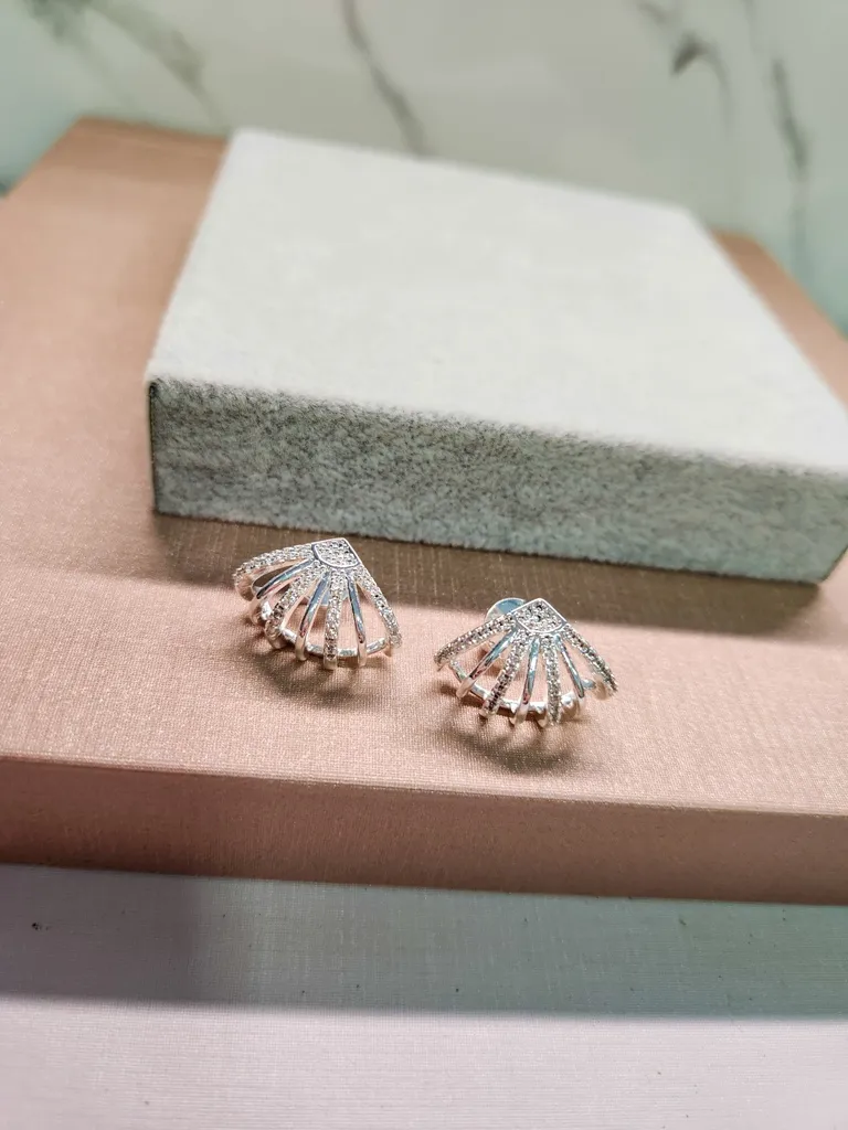 BRINCO PRATA LEQUE LISA ZIRC