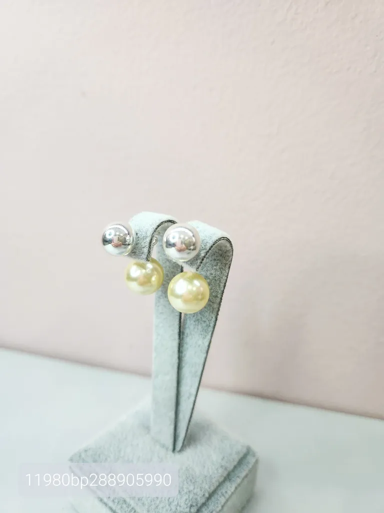 BRINCO PRATA PÉROLA BOLA