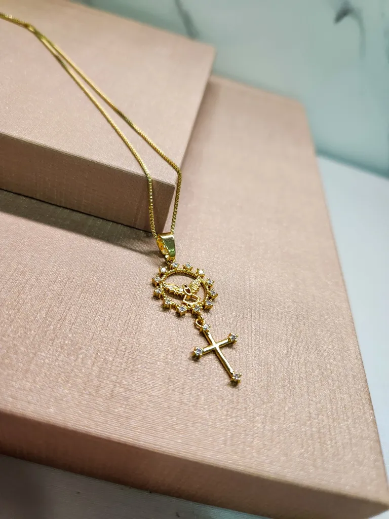 COLAR OURO DIVINO CRUZ B