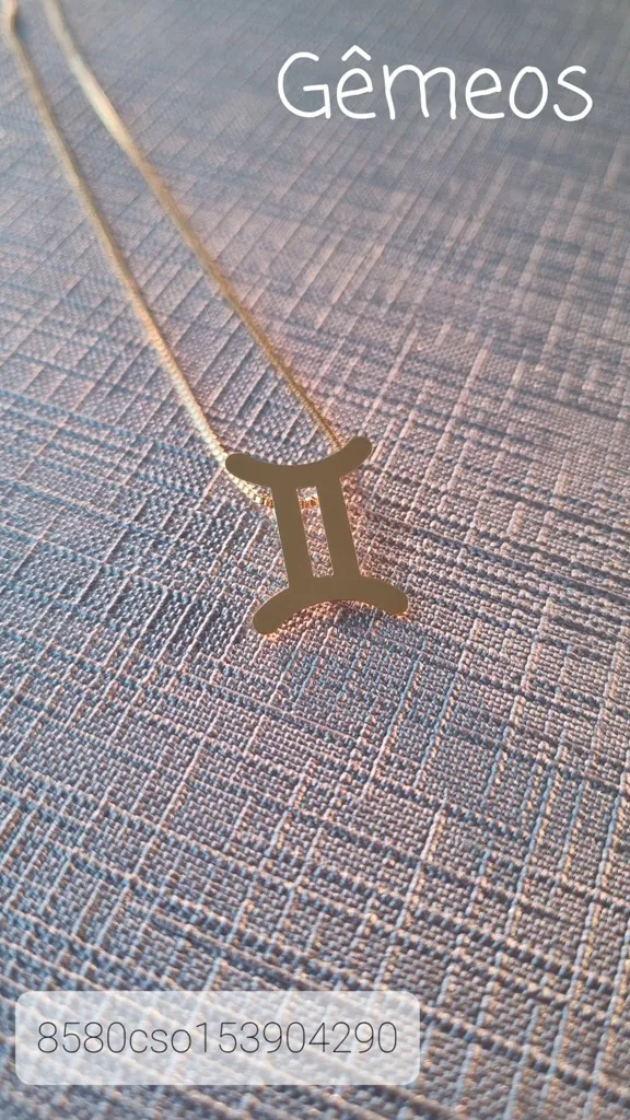 COLAR OURO GEMEOS