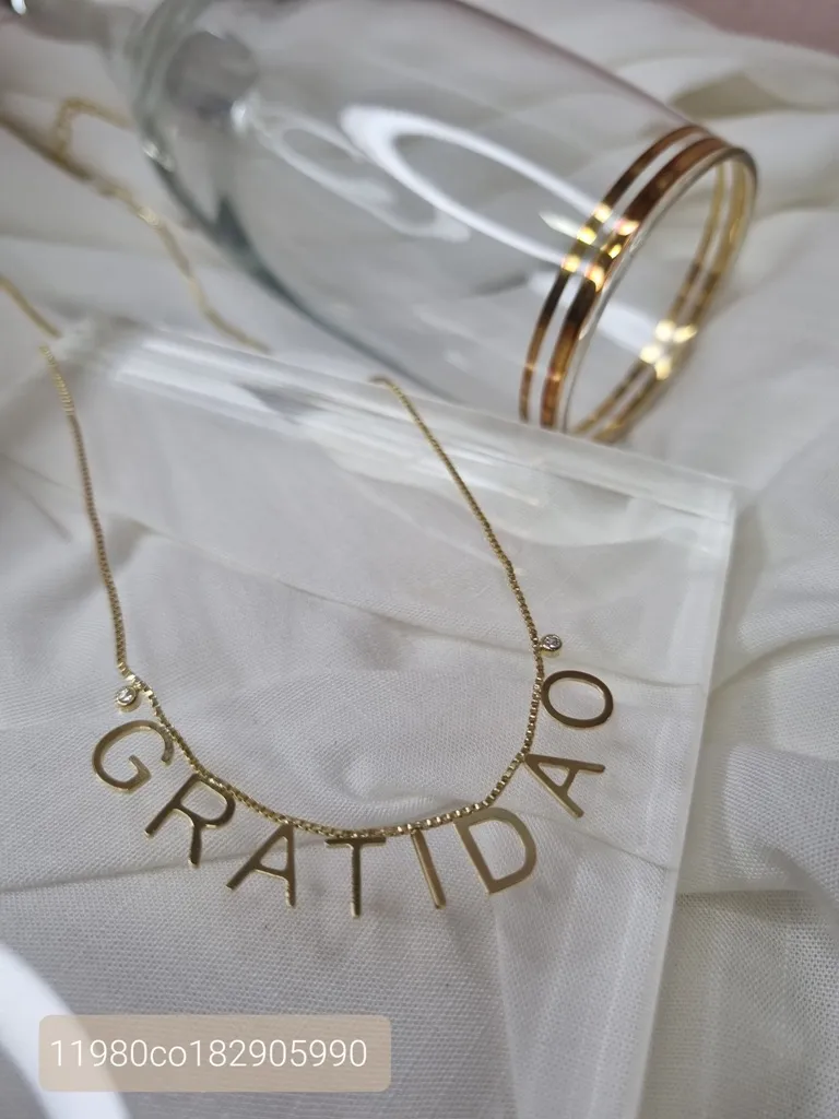 COLAR OURO GRATIDÃO