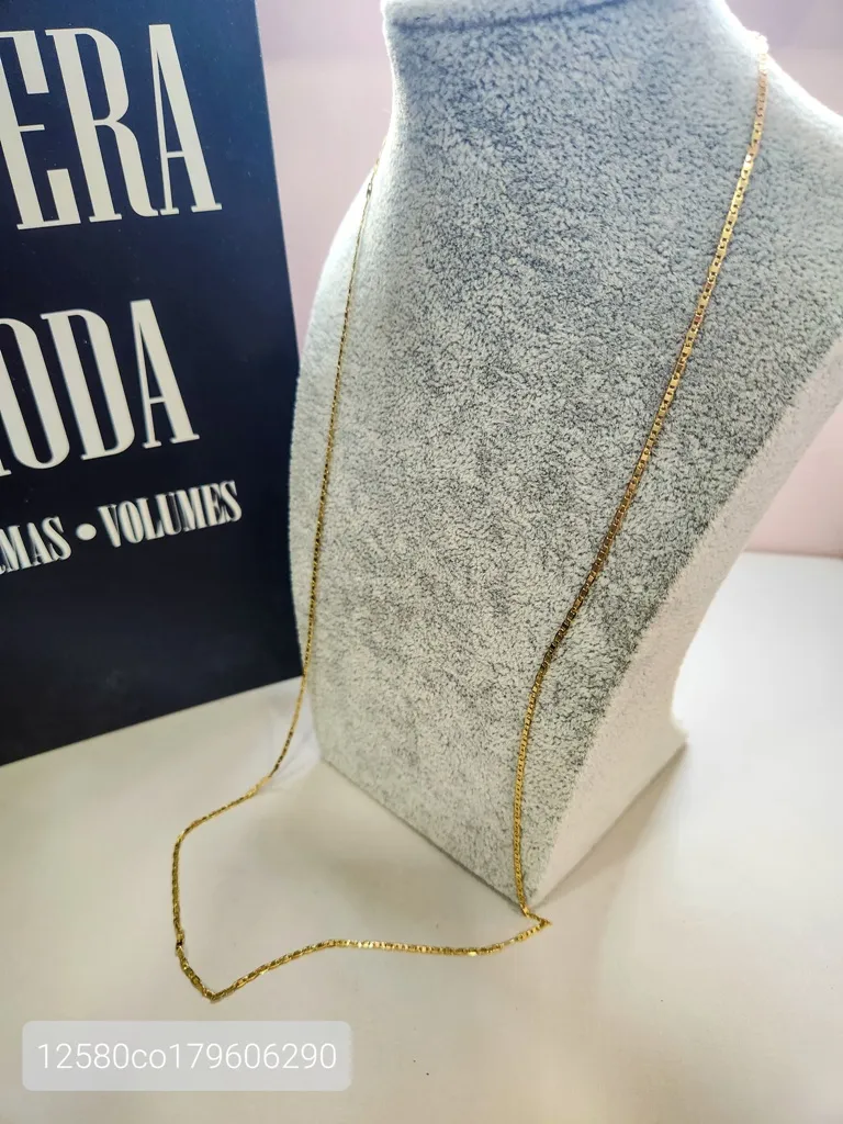 COLAR OURO LONGO CORRENTE CHAPADA