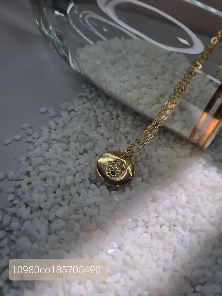 COLAR OURO MEDALHA HAMSA