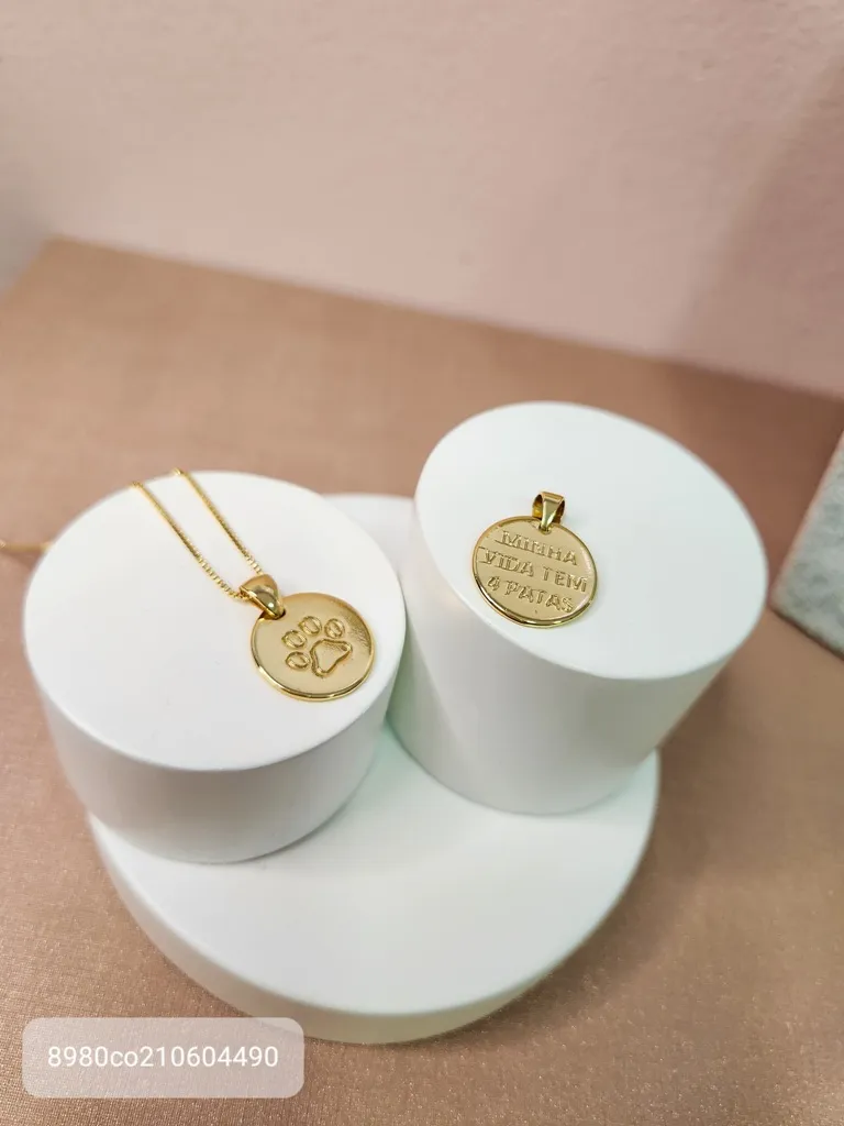 COLAR OURO MINHA VIDA TEM 4 PATAS