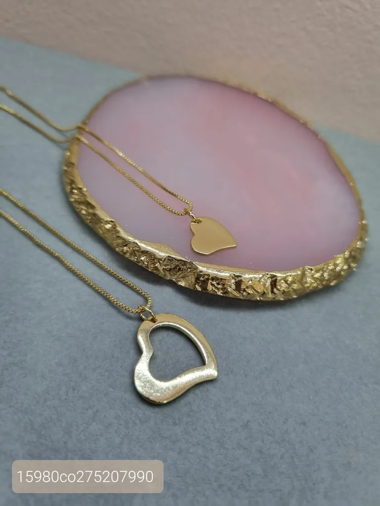 COLAR OURO PAR CORAÇÃO