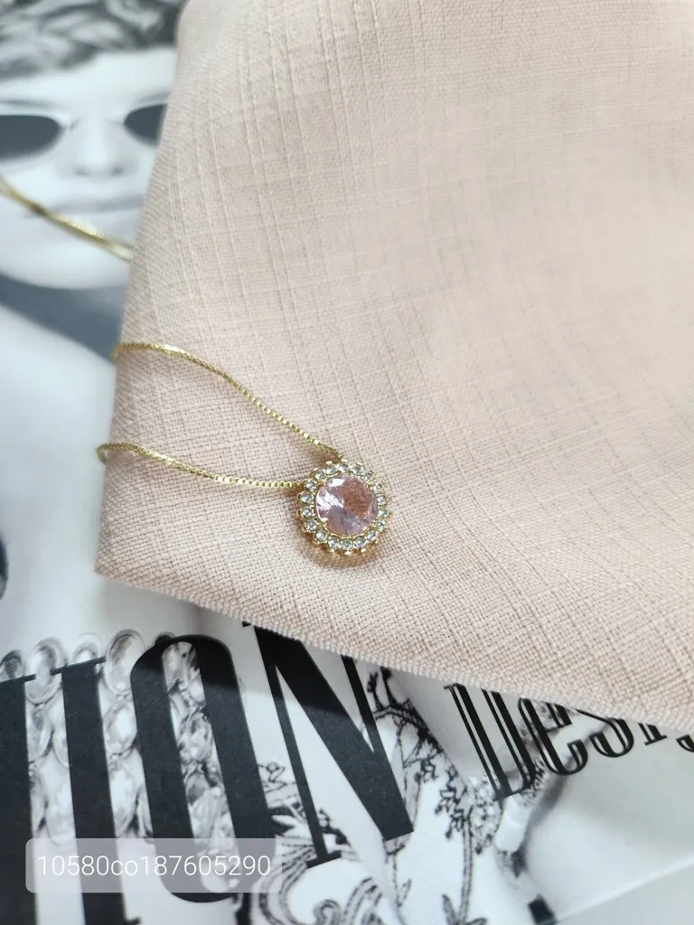 COLAR OURO Z CIRC ROSINHA