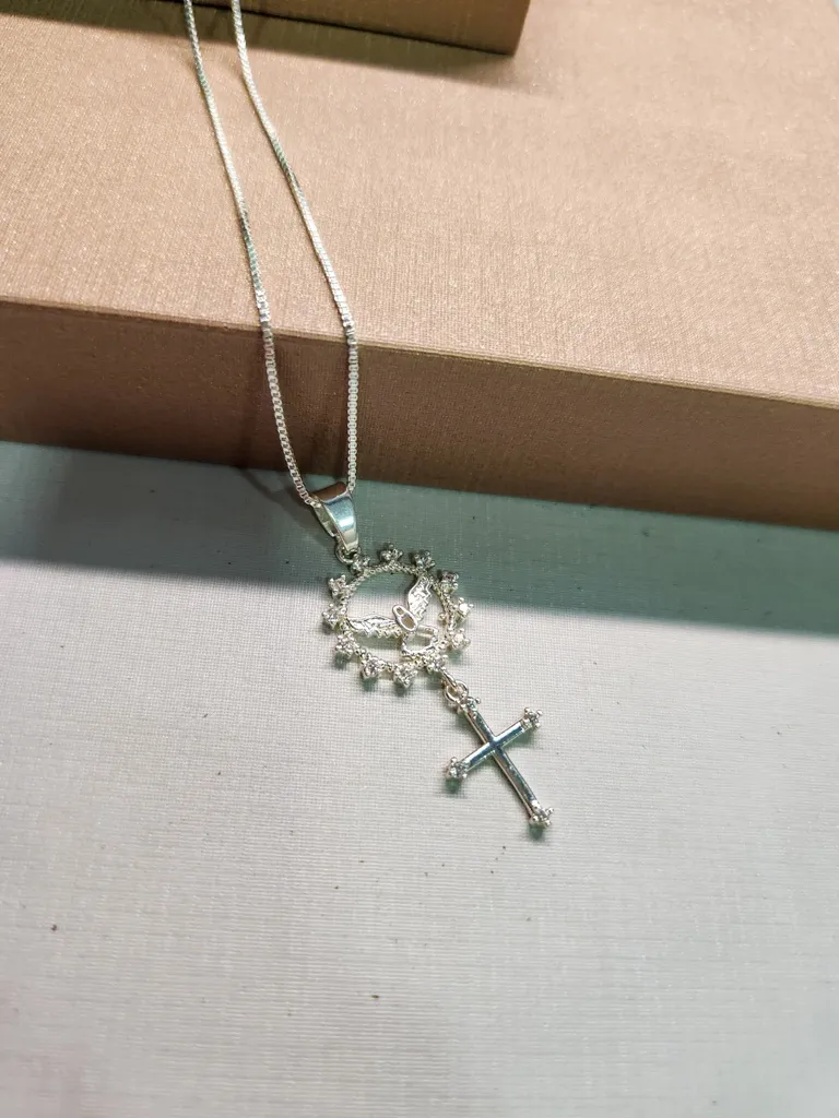 COLAR PRATA DIVINO CRUZ B