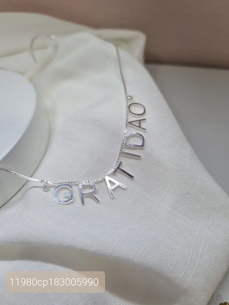 COLAR PRATA GRATIDÃO