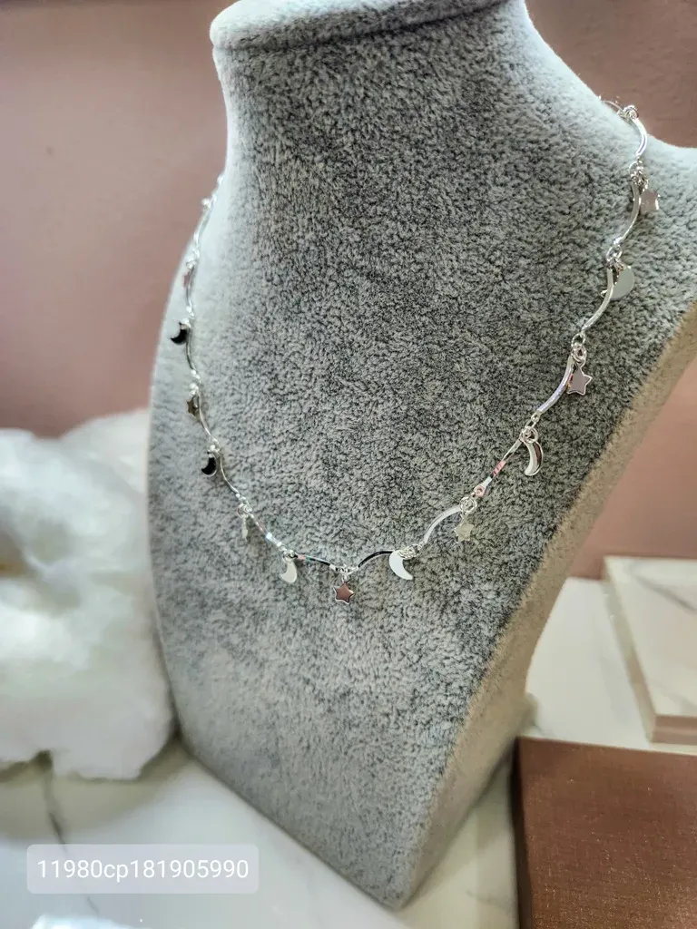 COLAR PRATA LUA ESTRELA