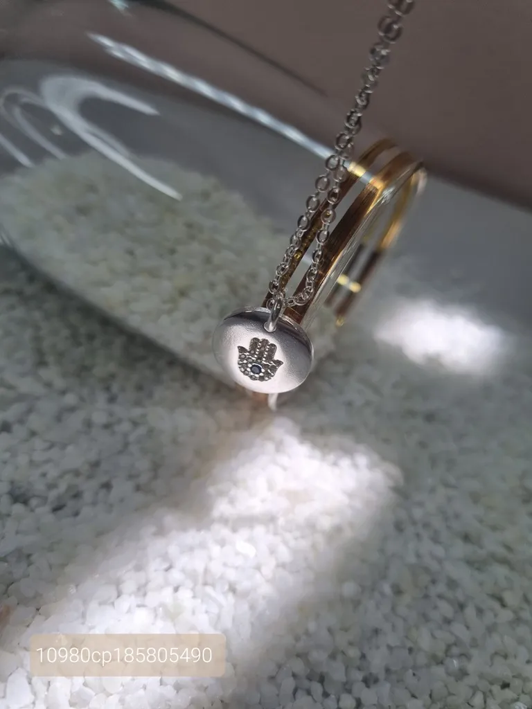 COLAR PRATA MEDALHA HAMSA