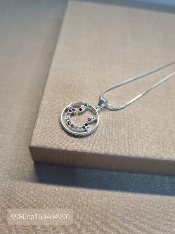 COLAR PRATA SMILE RAINBOW