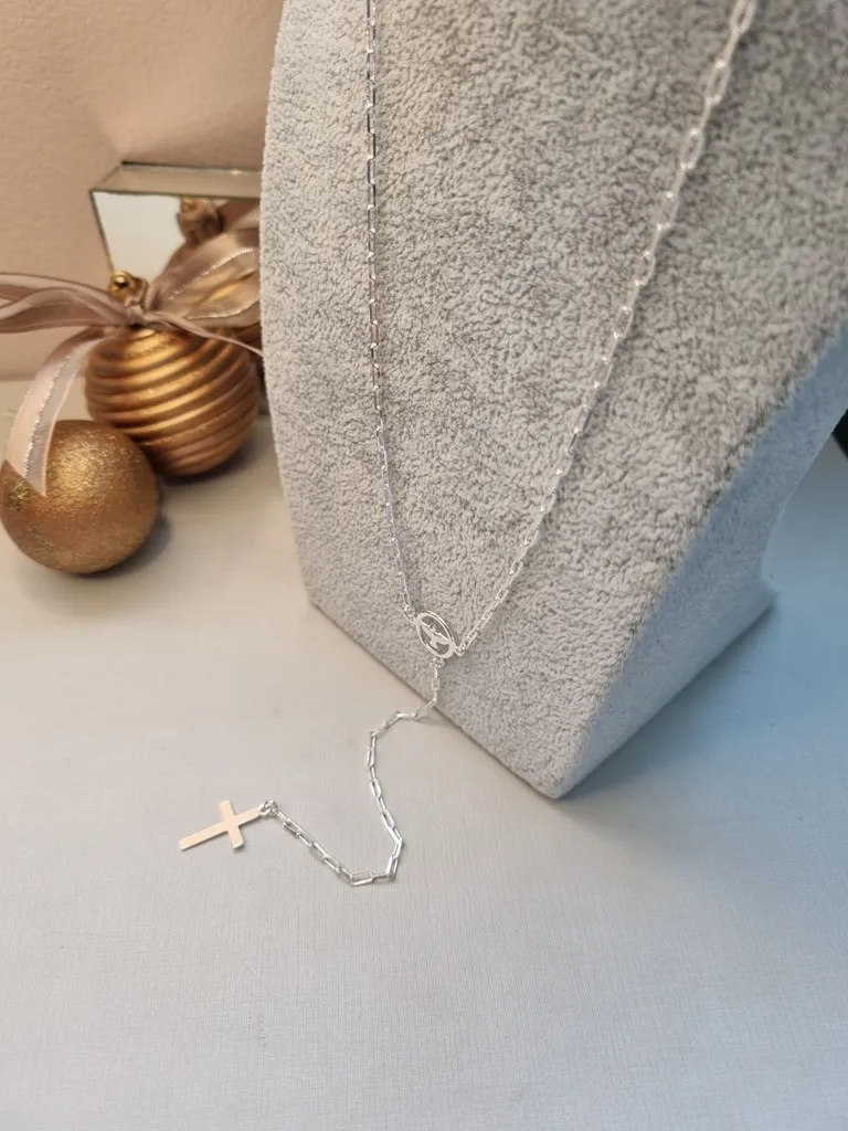 COLAR PRATA TERÇO DIVINO