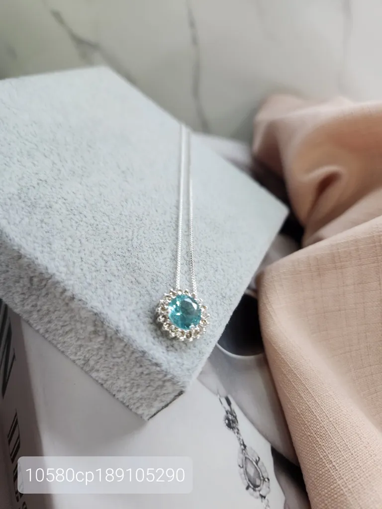 COLAR PRATA Z CIRC ACQUA