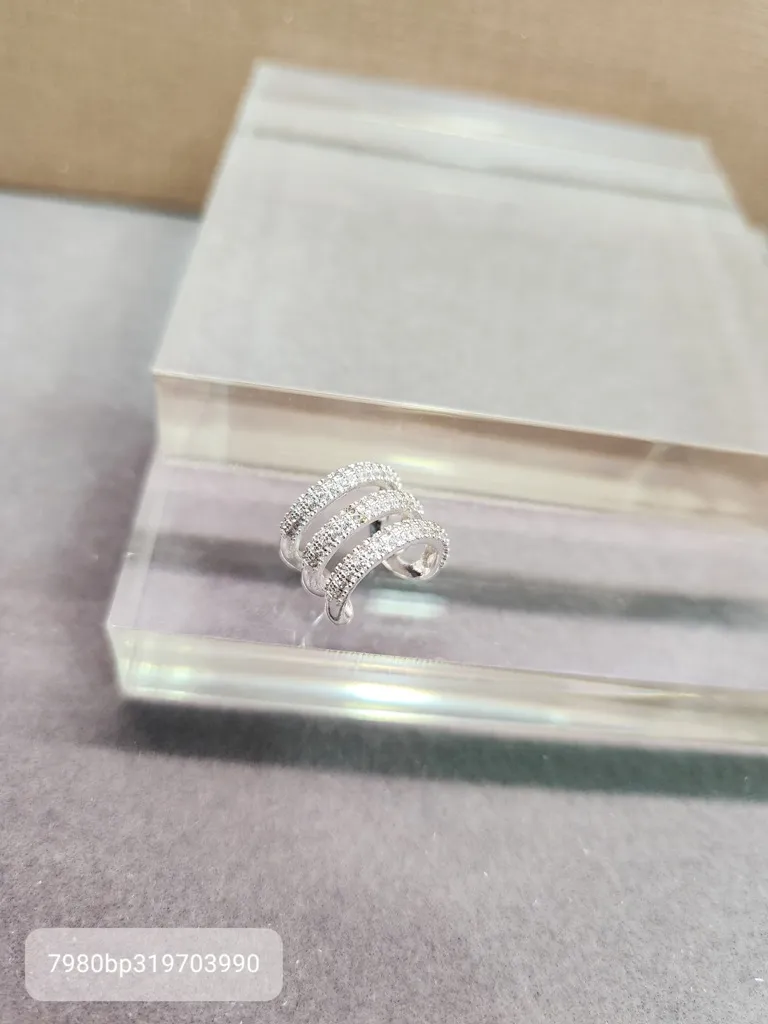 PIERCING FAKE OURO 3 FILEIRAS ZIRC